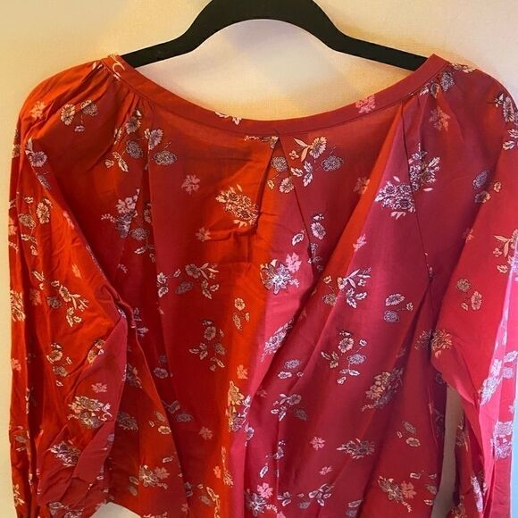 Universal Thread long sleeve printed Top - Red -S - Picture 5 of 7